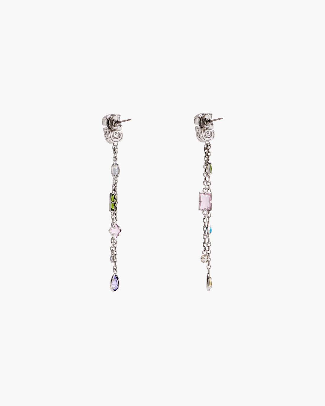 The J Marc Luxe Gem Linear Earrings Silver/Multi