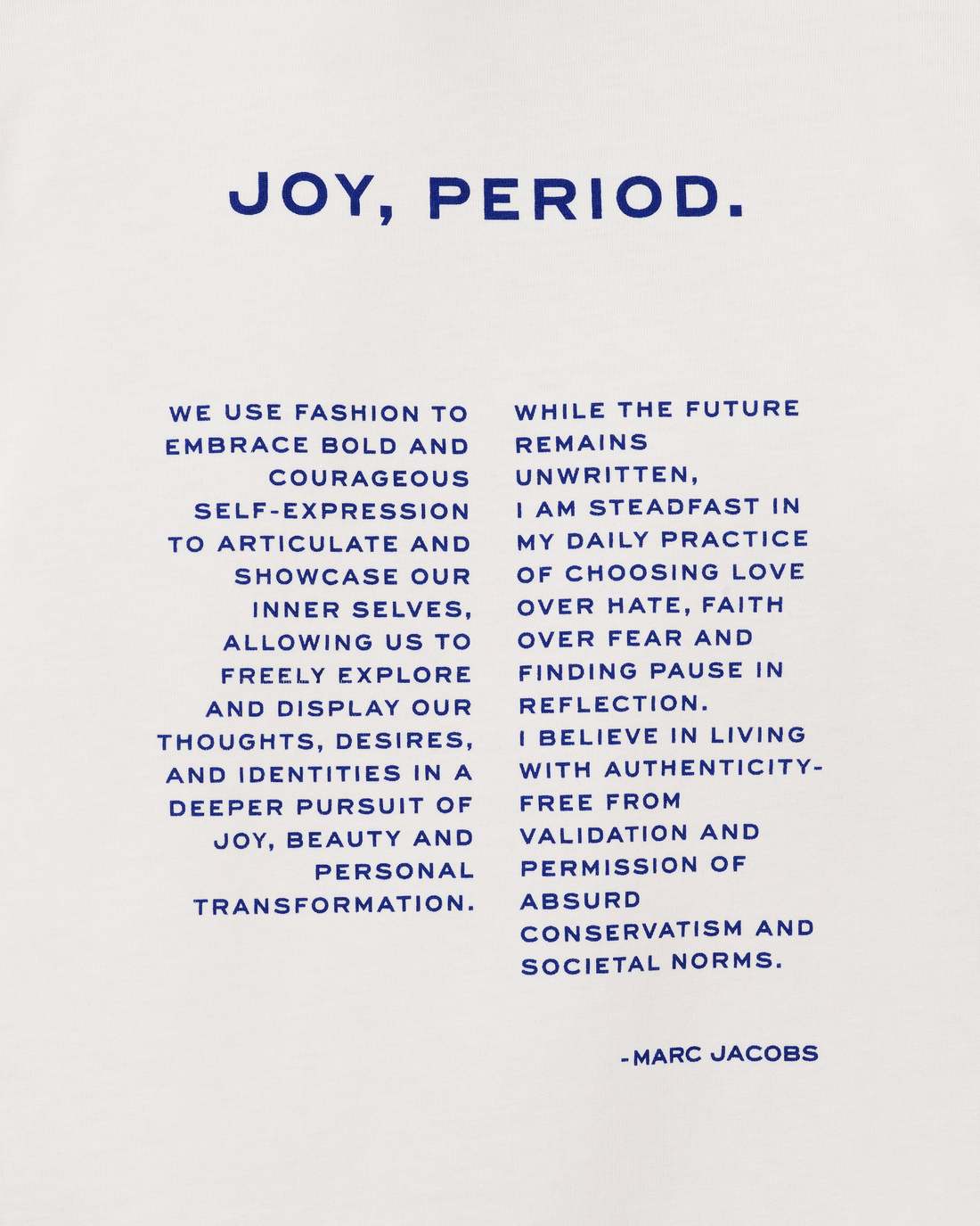 Joy. Slim Tee White