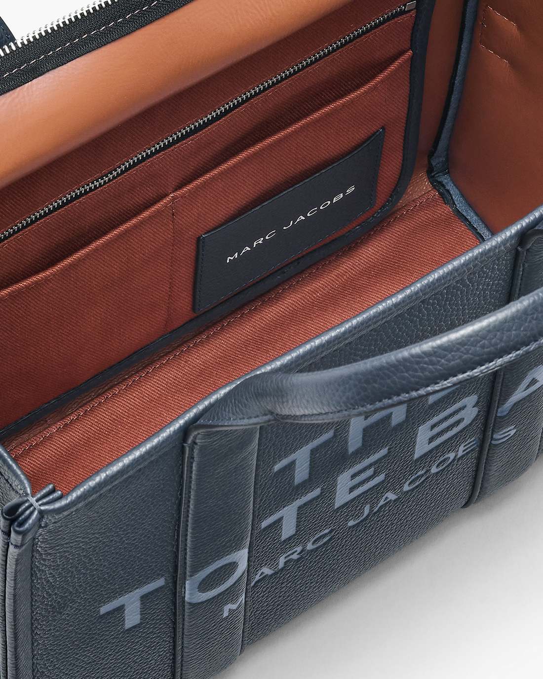 The Leather Medium Tote Bag Blue Sea