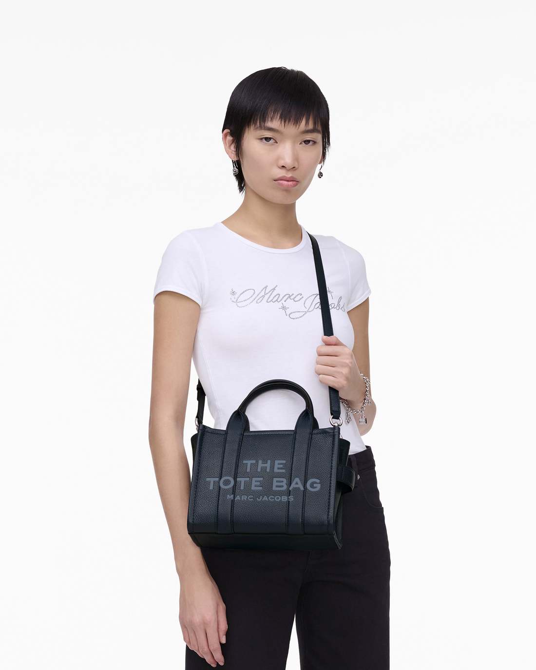 The Leather Small Tote Bag Blue Sea
