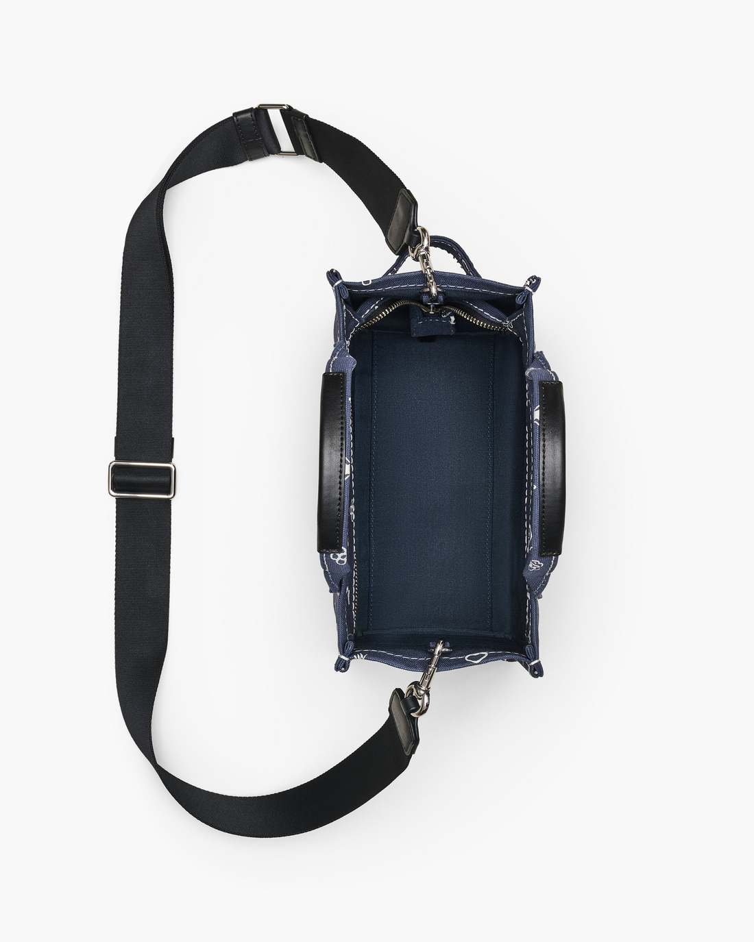 The Bandana Canvas Small Tote Bag Navy Multi