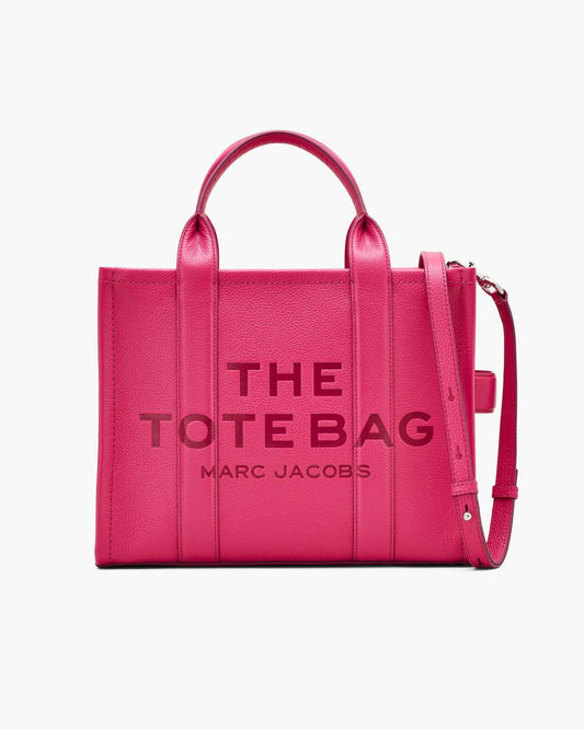 The Leather Medium Tote Bag Raspberry Pink