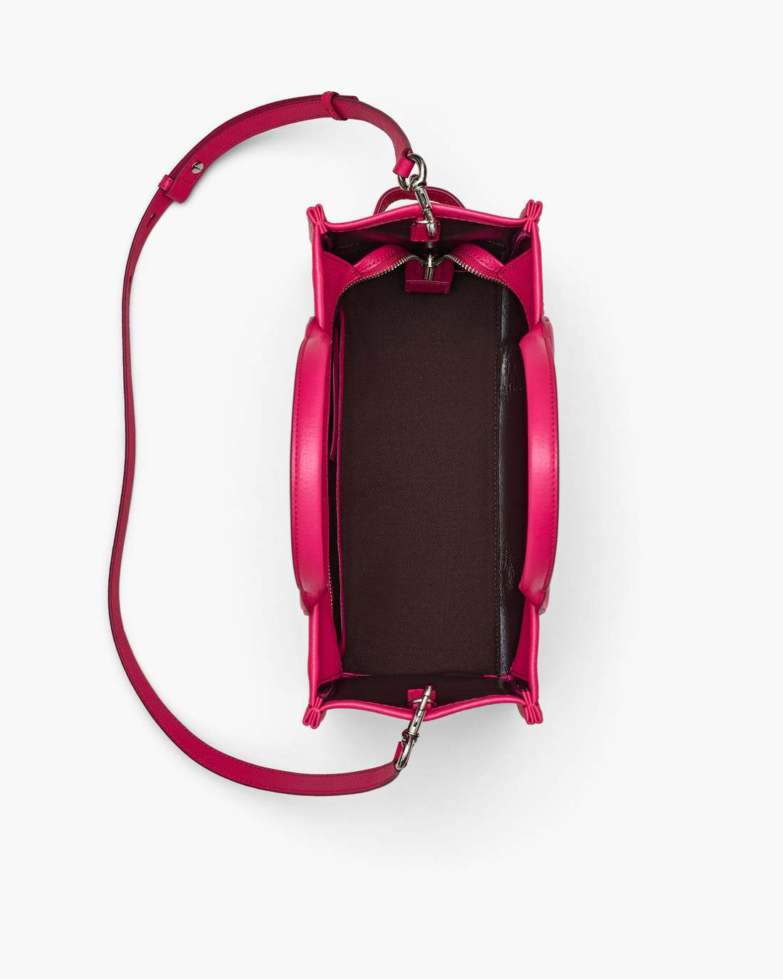 The Leather Medium Tote Bag Raspberry Pink