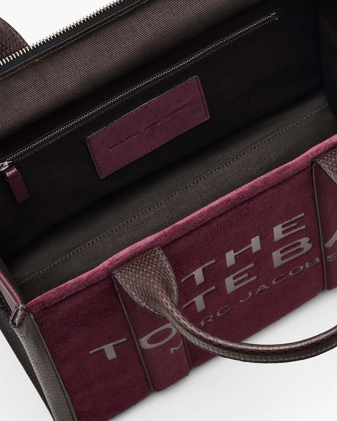 The Suede Medium Tote Bag Dark Plum
