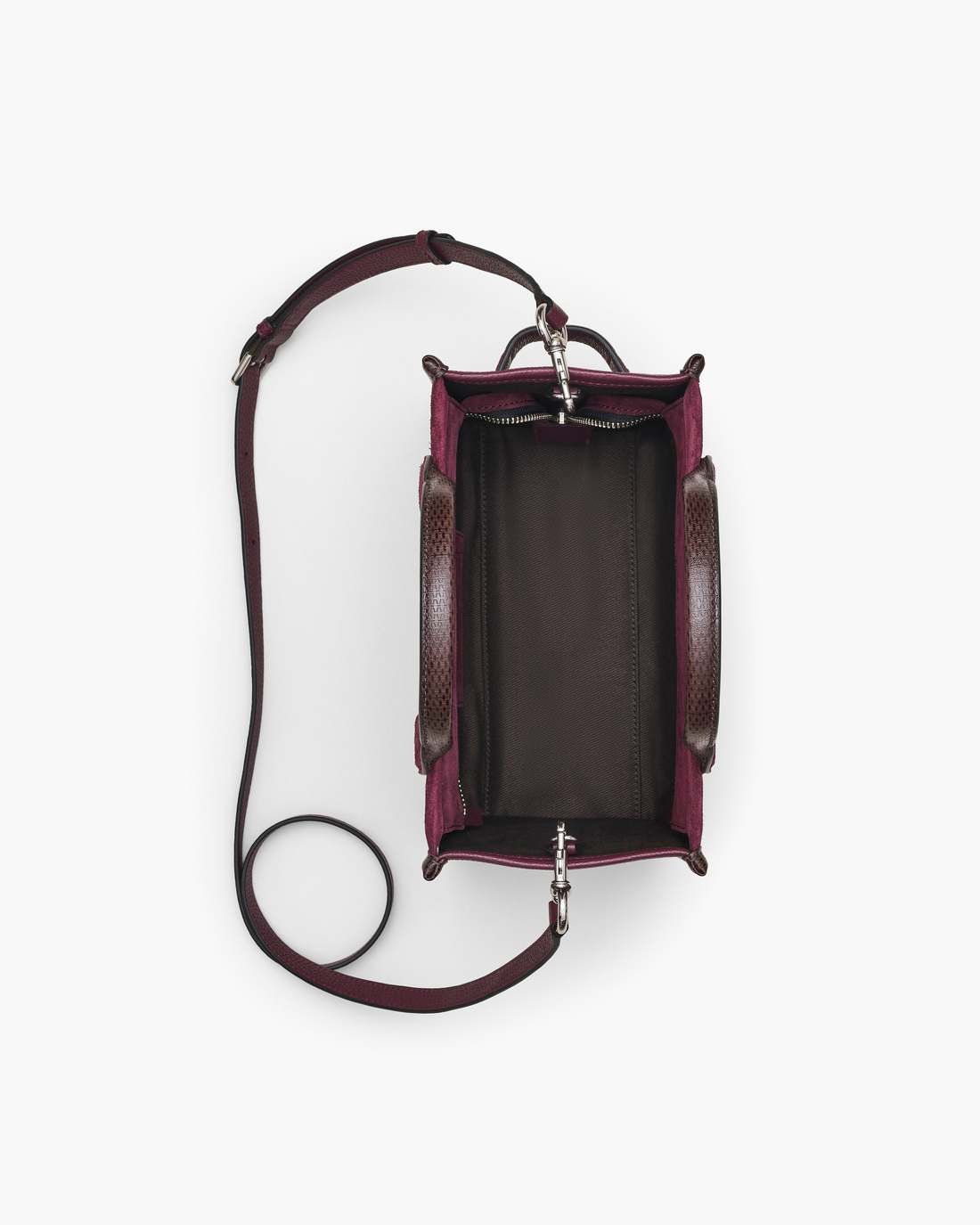 The Suede Small Tote Bag Dark Plum