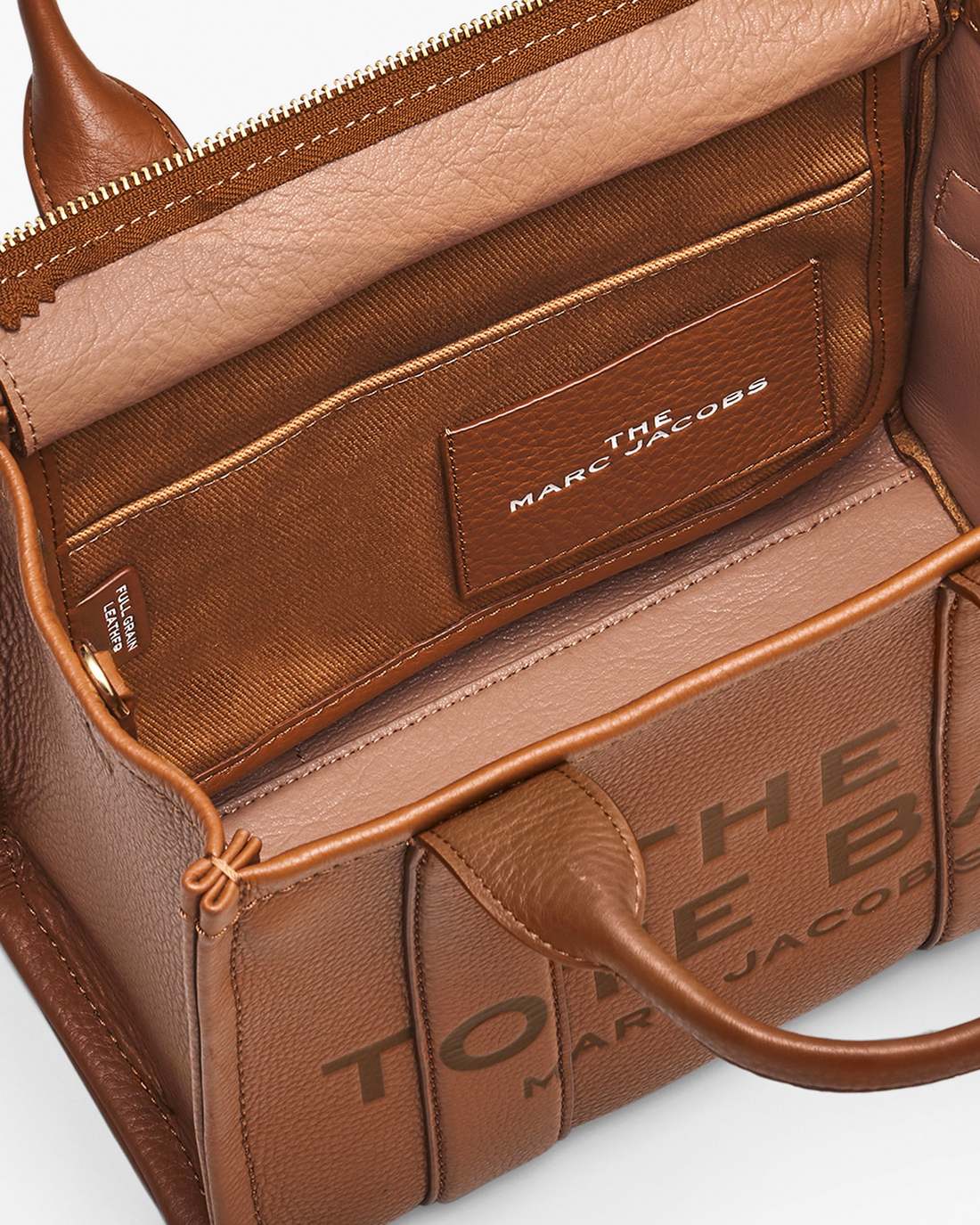 The Leather Small Tote Bag Argan Oil