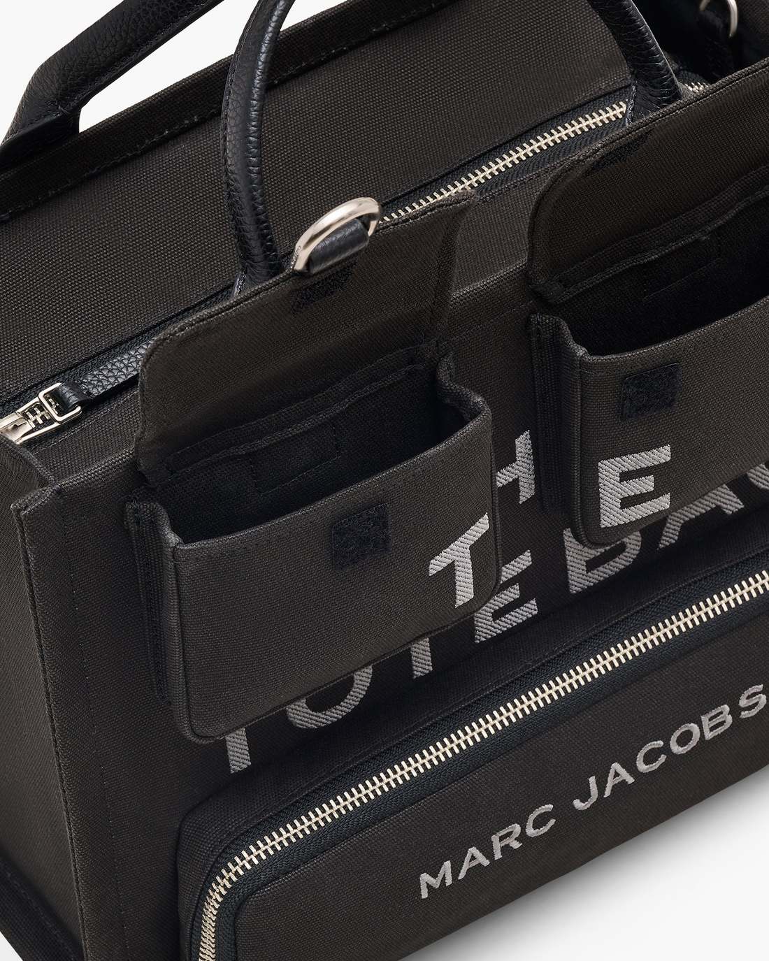 The Cargo Canvas Medium Tote Bag Black