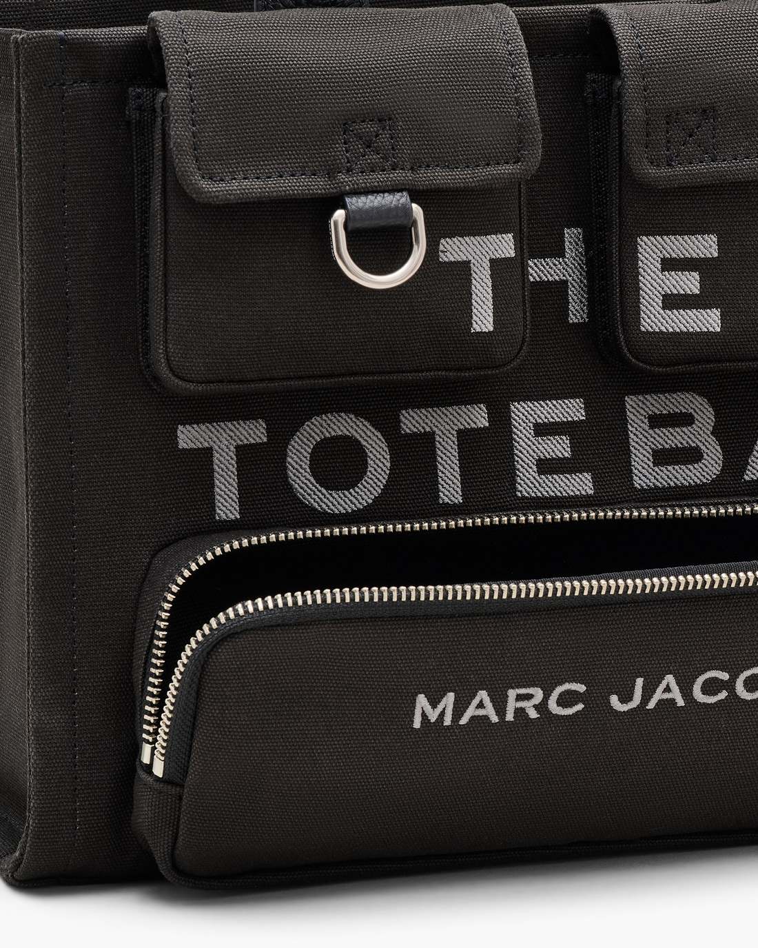 The Cargo Canvas Medium Tote Bag Black