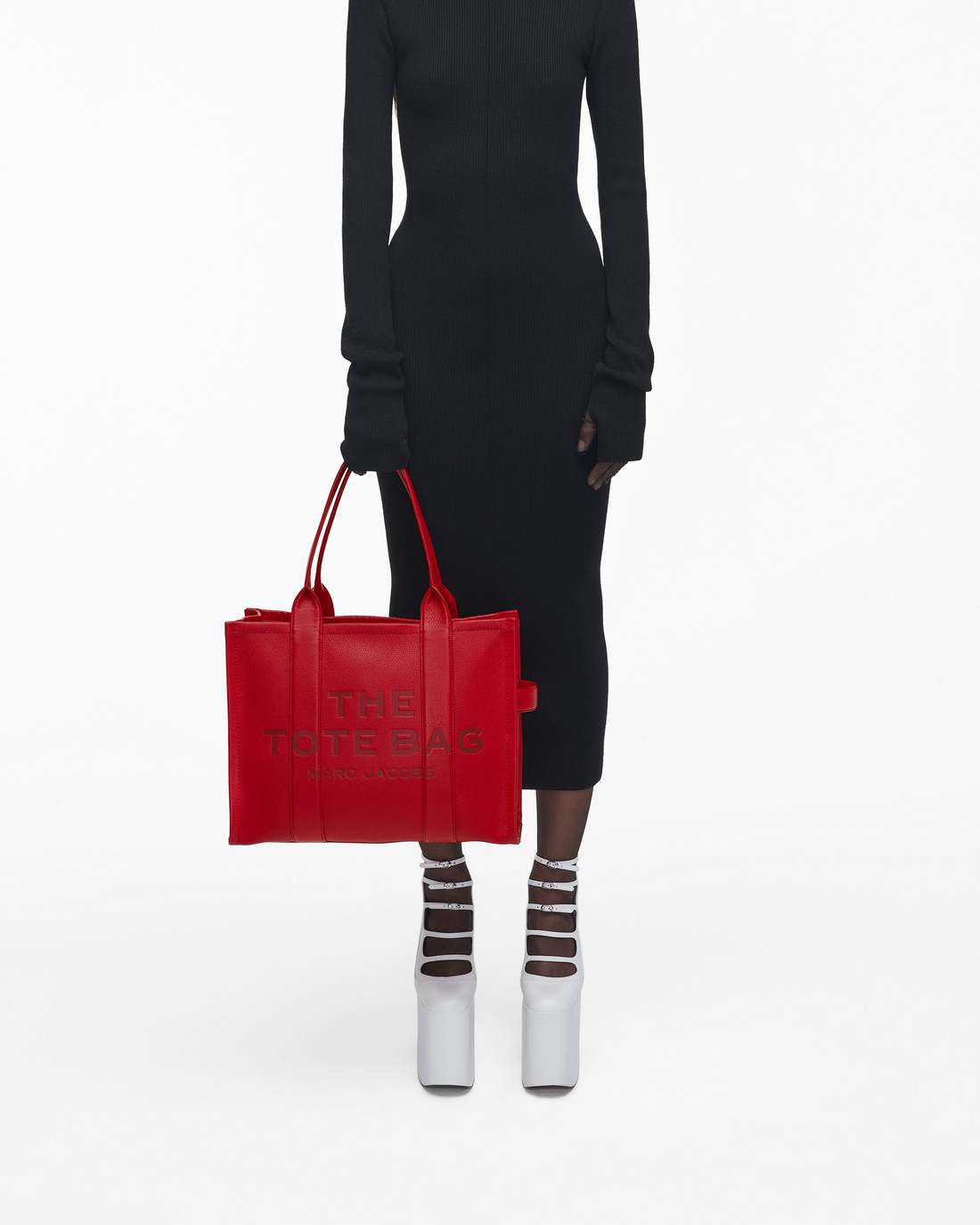The Leather Large Tote Bag True Red