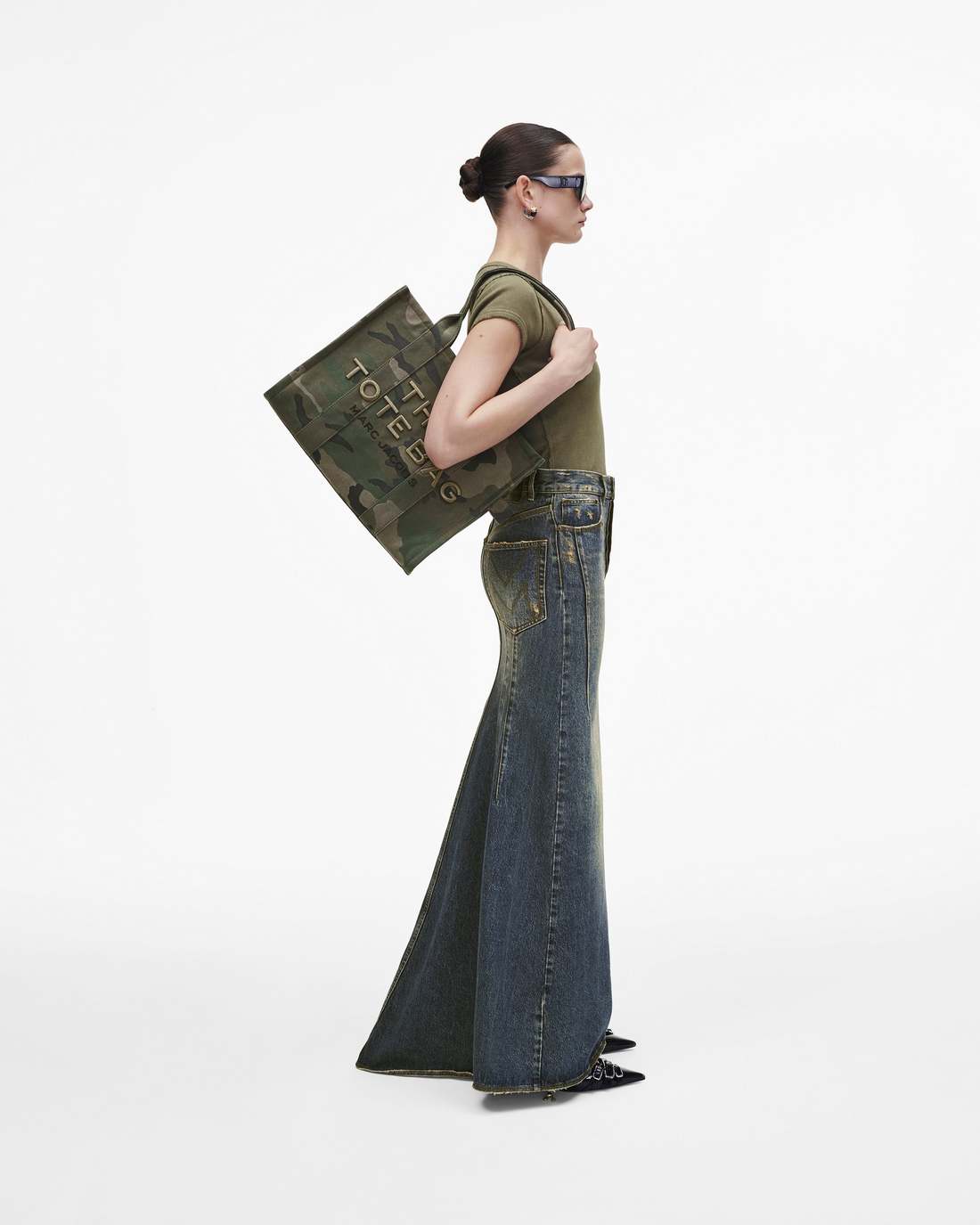 The Camo Jacquard Large Tote Bag Camo Multi