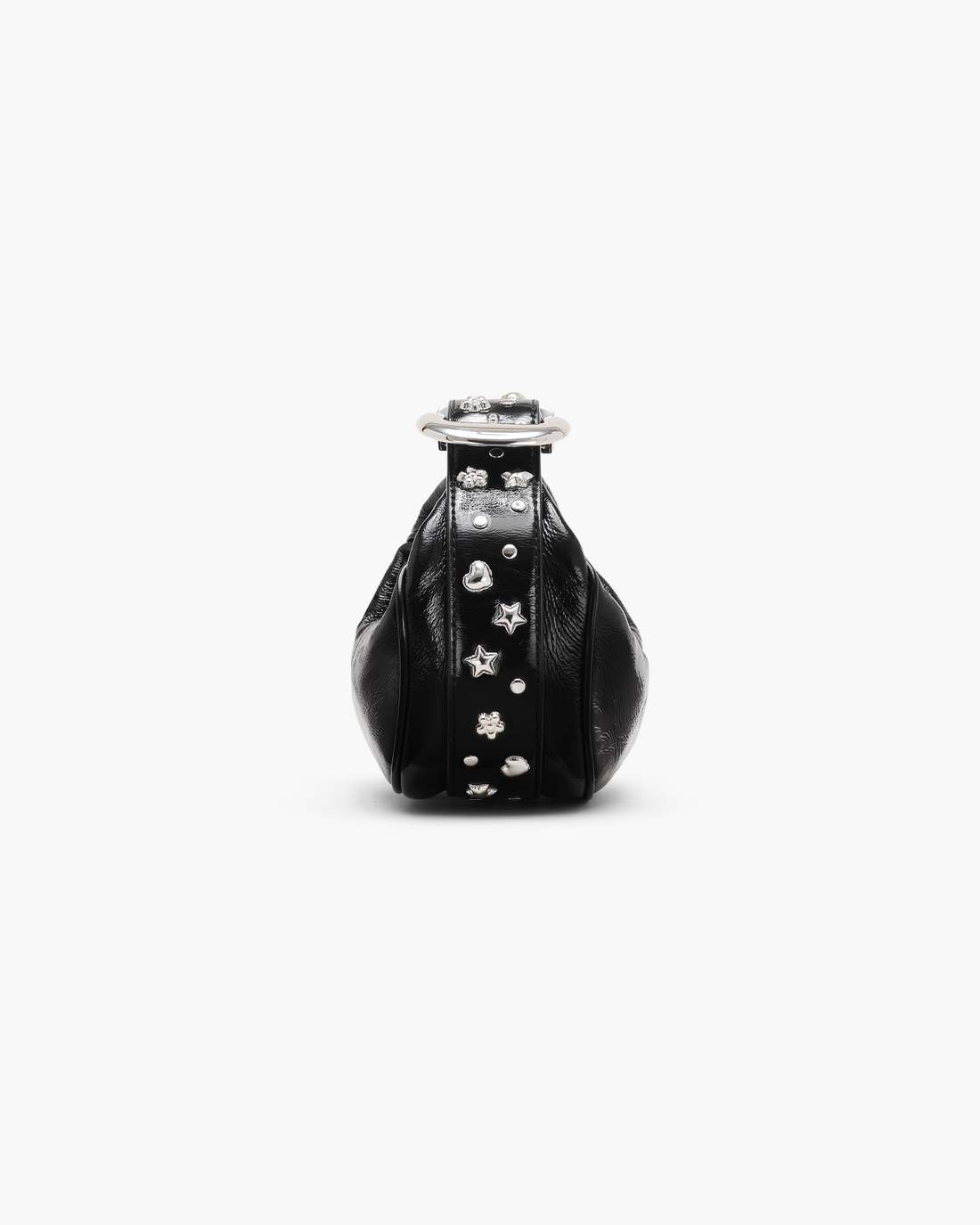 The Crinkle Patent Party Bag Black