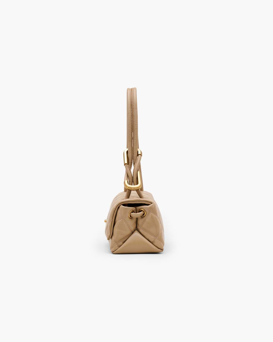 The Quilted Mini Dual Shoulder Bag Camel