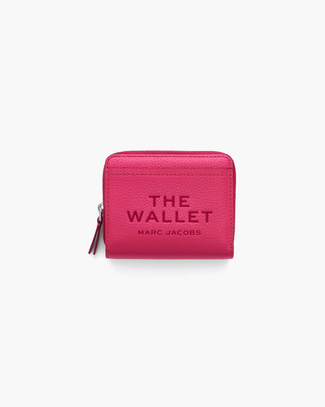The Leather Mini Compact Wallet Raspberry Pink