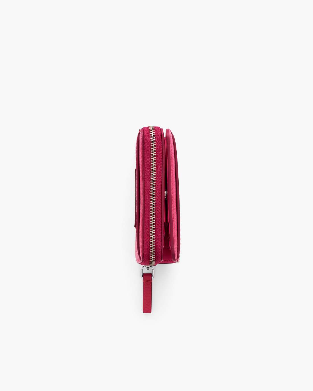 The Leather Mini Compact Wallet Raspberry Pink