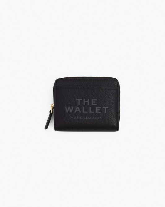The Leather Mini Compact Wallet Black