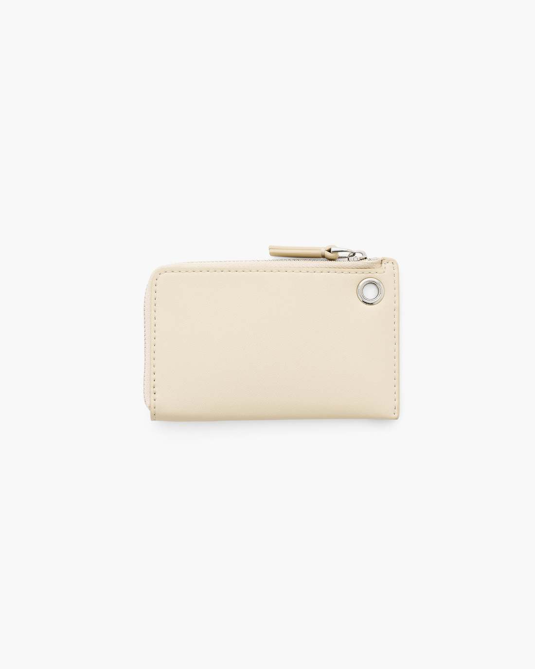 The Top Zip Charm Wallet Cloud White