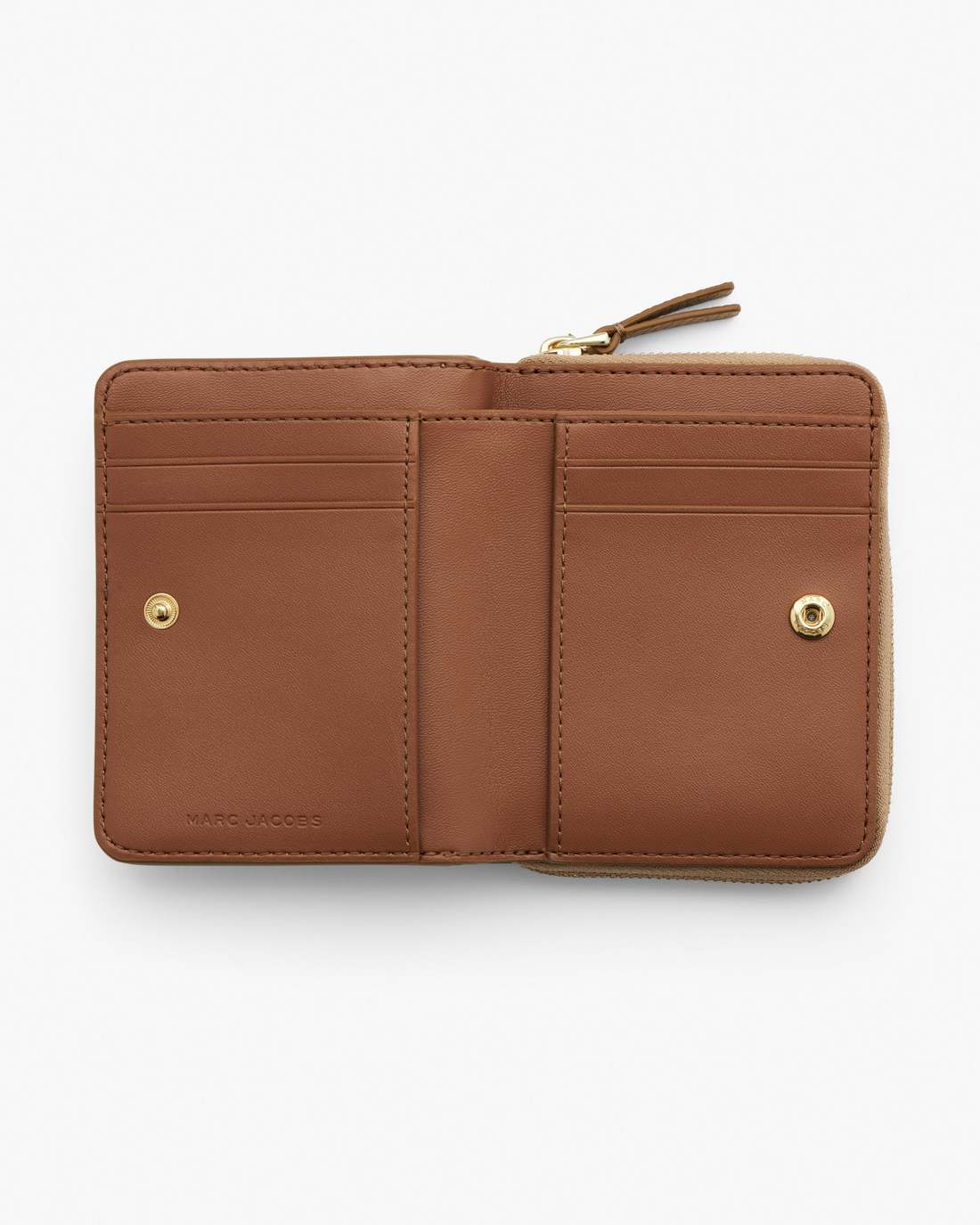 The Leather Mini Compact Wallet Camel
