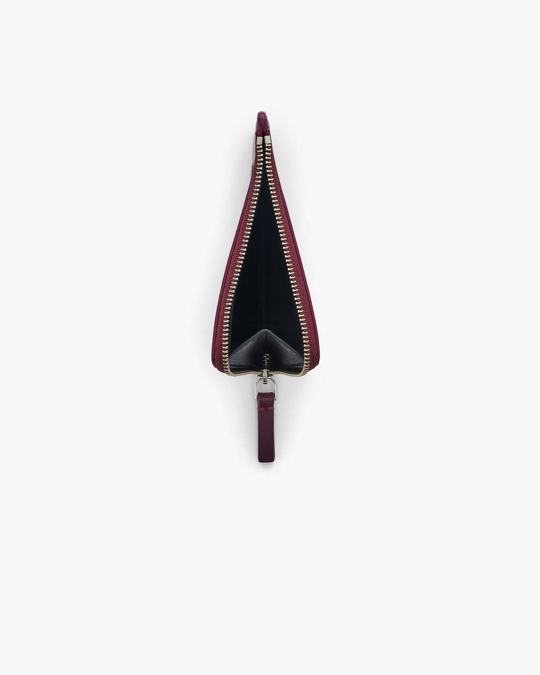 The Top Zip Charm Wallet Dark Plum