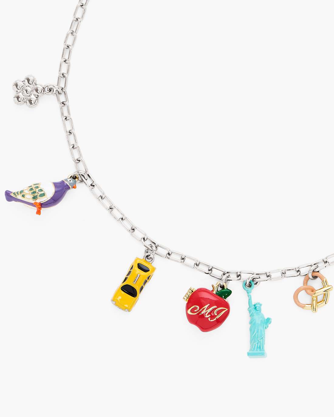The City Charm Necklace New York Silver/Multi