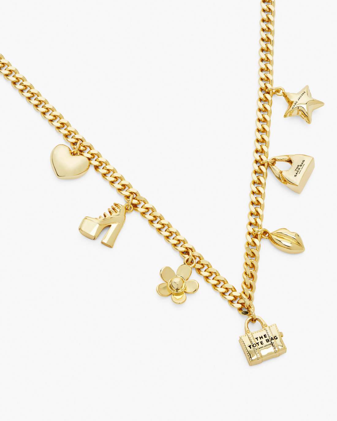 The Mini Icon Charm Necklace Light Antique Gold