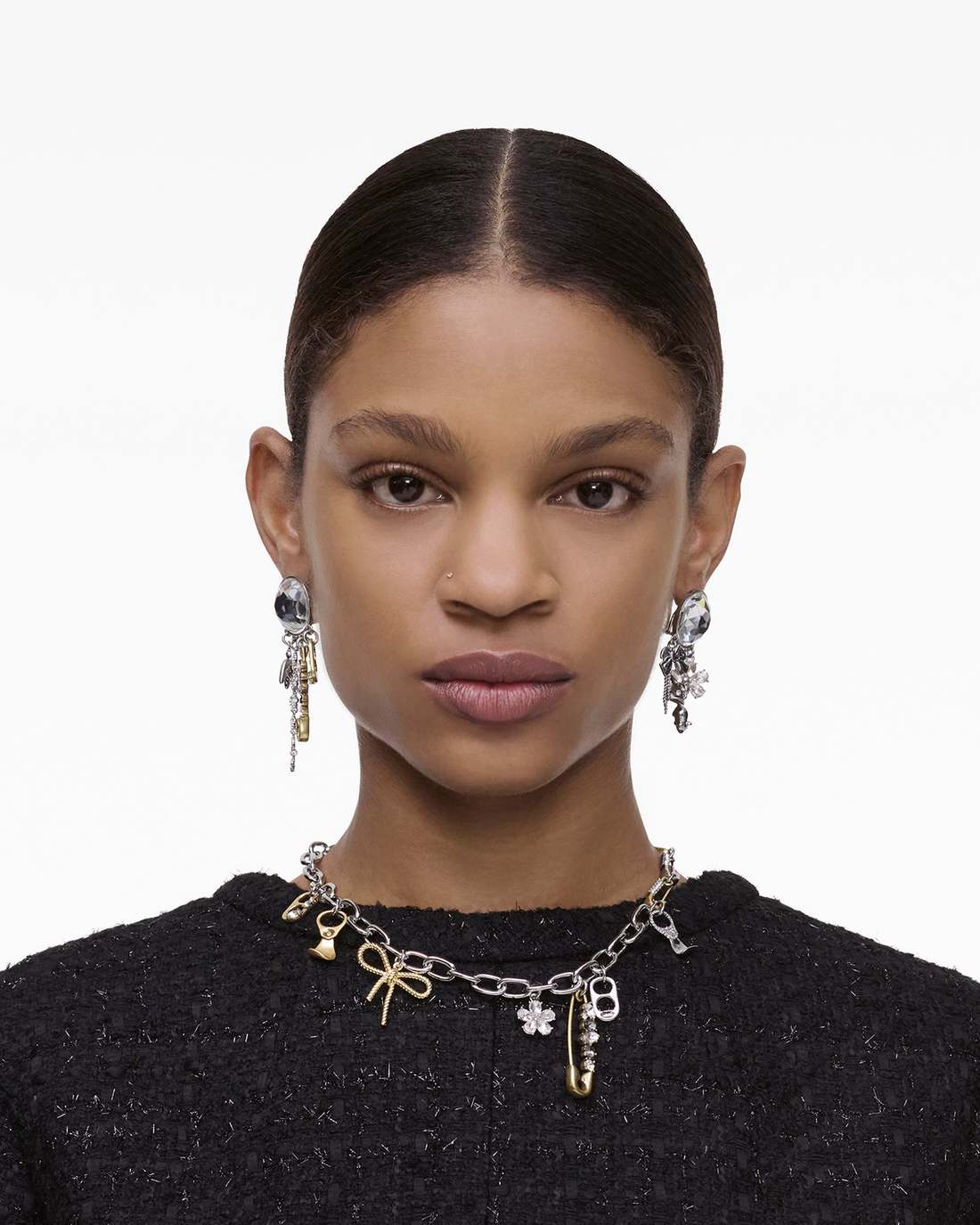 The Grunge Glam Charm Necklace Gold/Silver