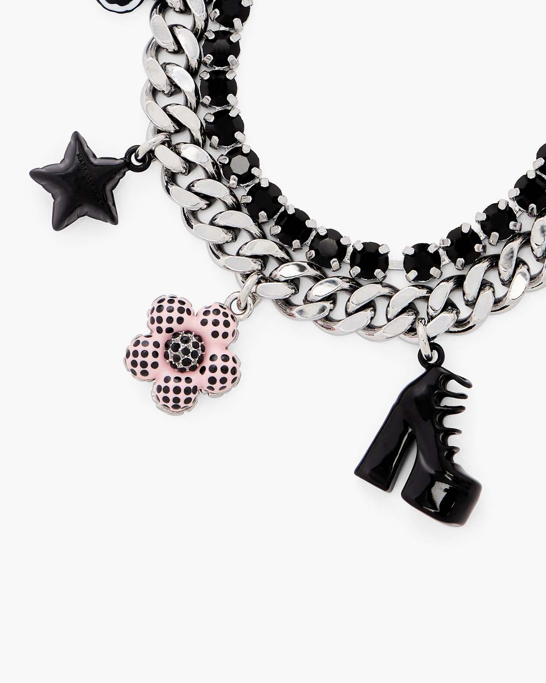 The Mini Icon Dot Charm Bracelet Silver/Multi