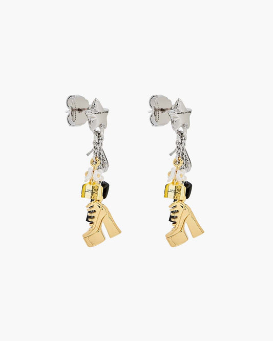 The Mini Icon Charm Earrings Gold/Silver