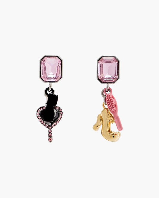 The Dollhouse Charm Earrings Silver/Multi