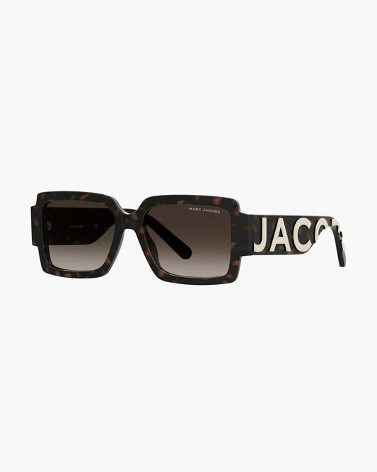 The Bold Logo Square Sunglasses Havana