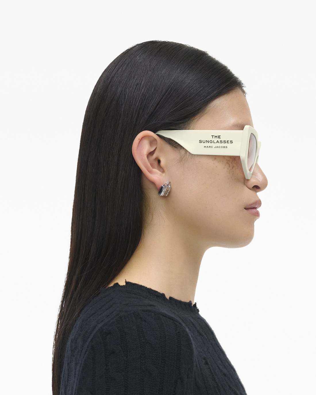 The Square Cat Eye Sunglasses Ivory
