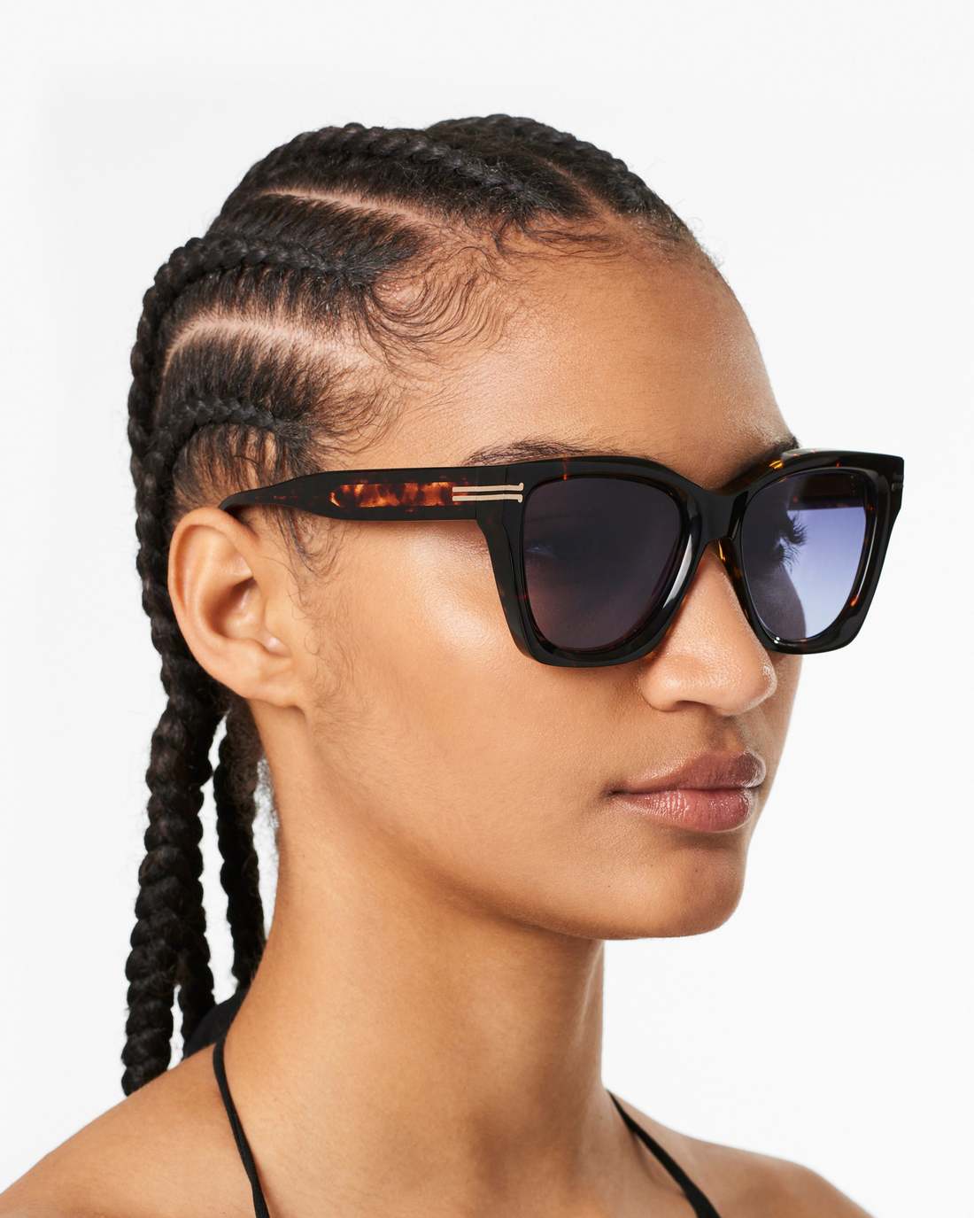 Icon Edge Oversized Square Sunglasses Havana