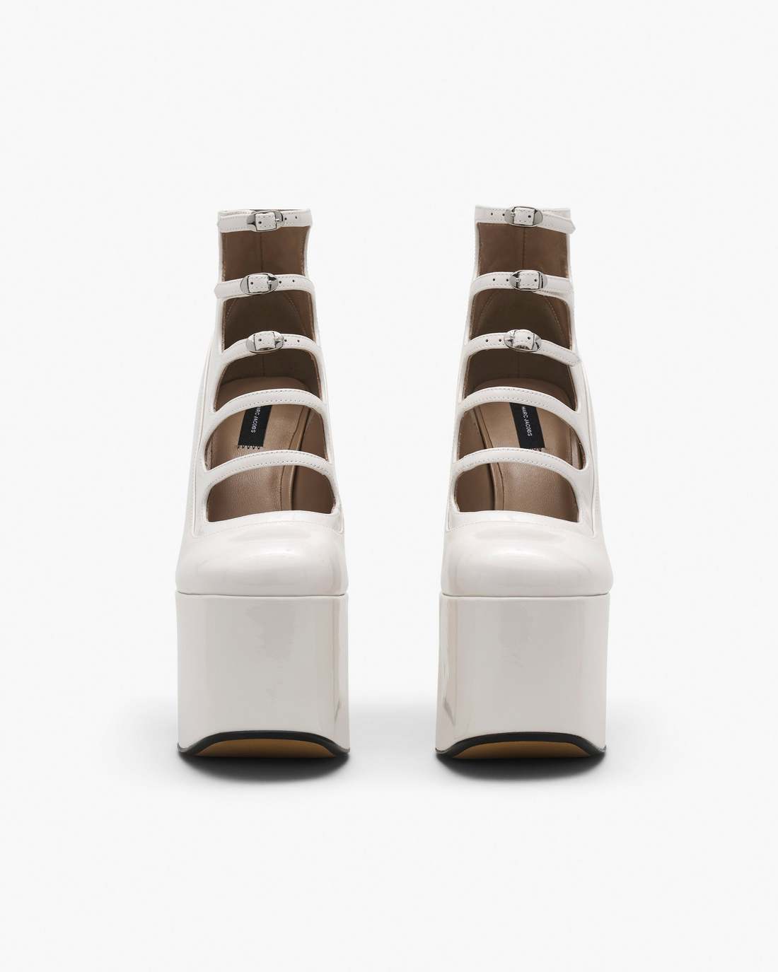 The Patent Leather Kiki Ankle Boot White