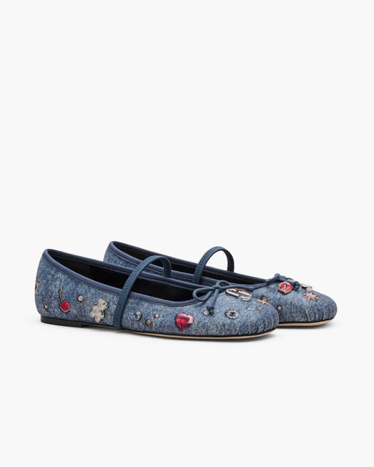 The Trinket Charm Sabrina Ballerina Medium Wash Multi