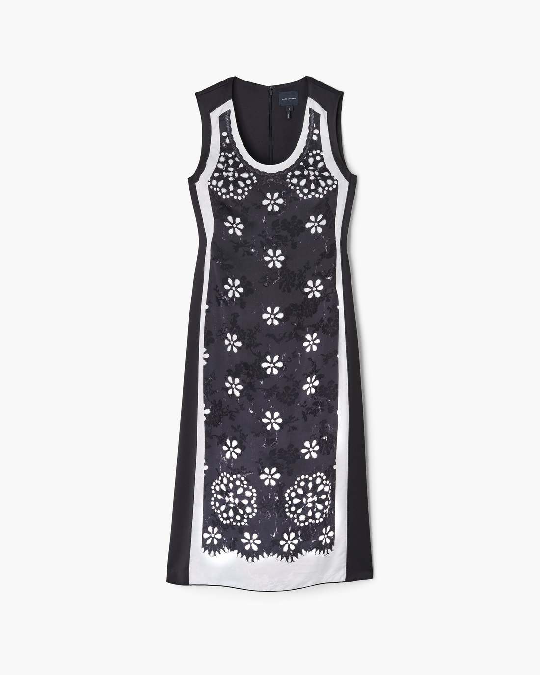 Trompe L'Oeil Eyelet Dress Black/White