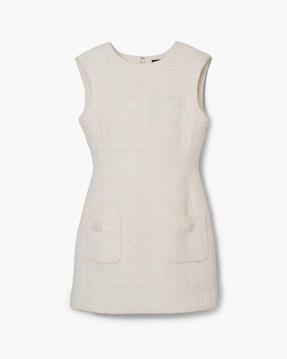Sculptural Tweed Dress Ivory