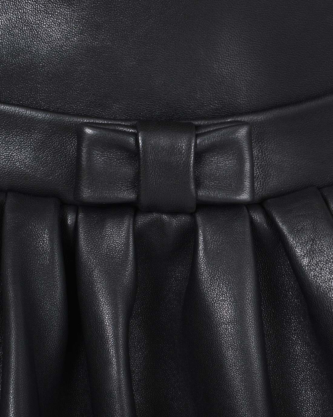 The Leather Bubble Dress Black