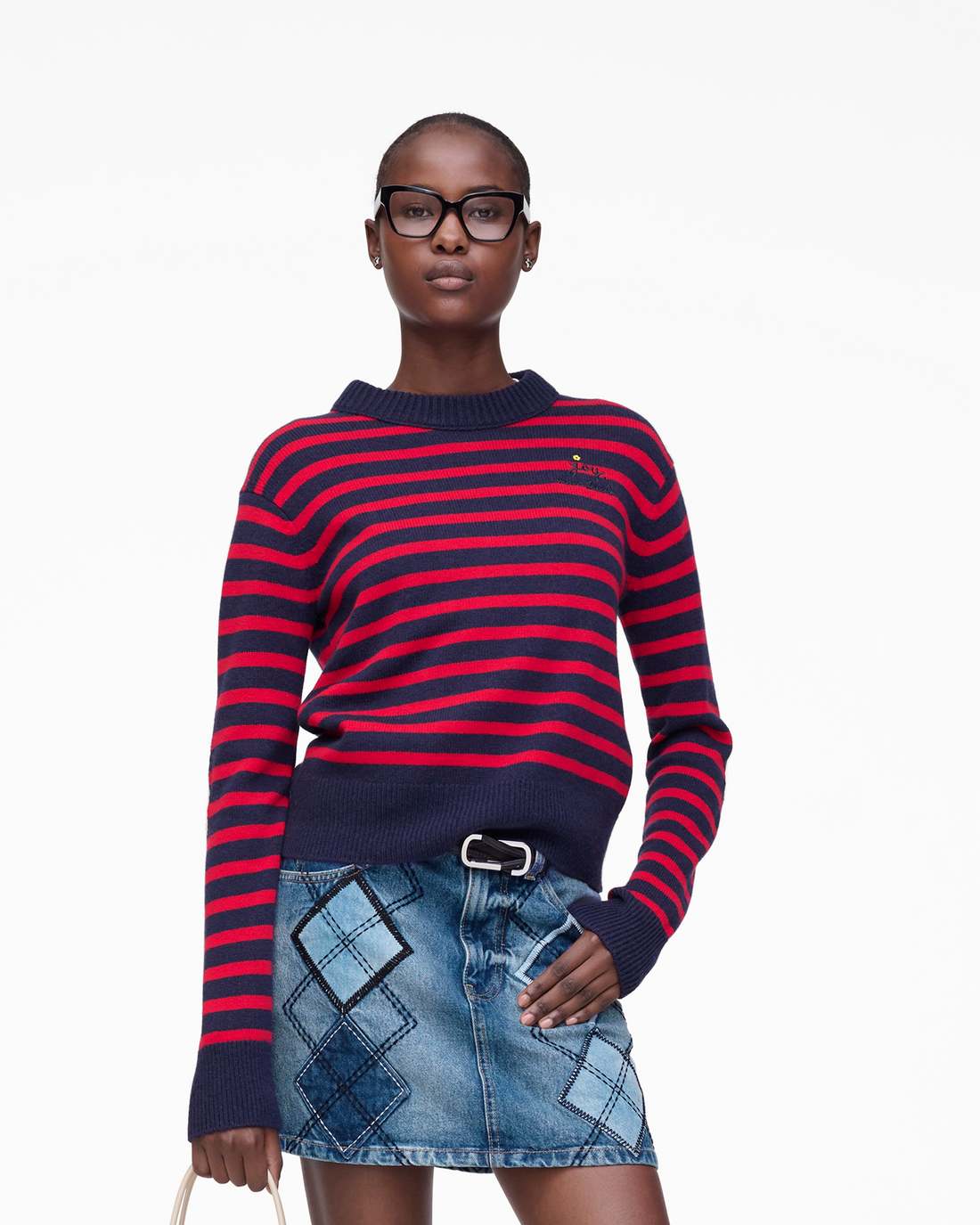 Joy Striped Crewneck Navy/Red