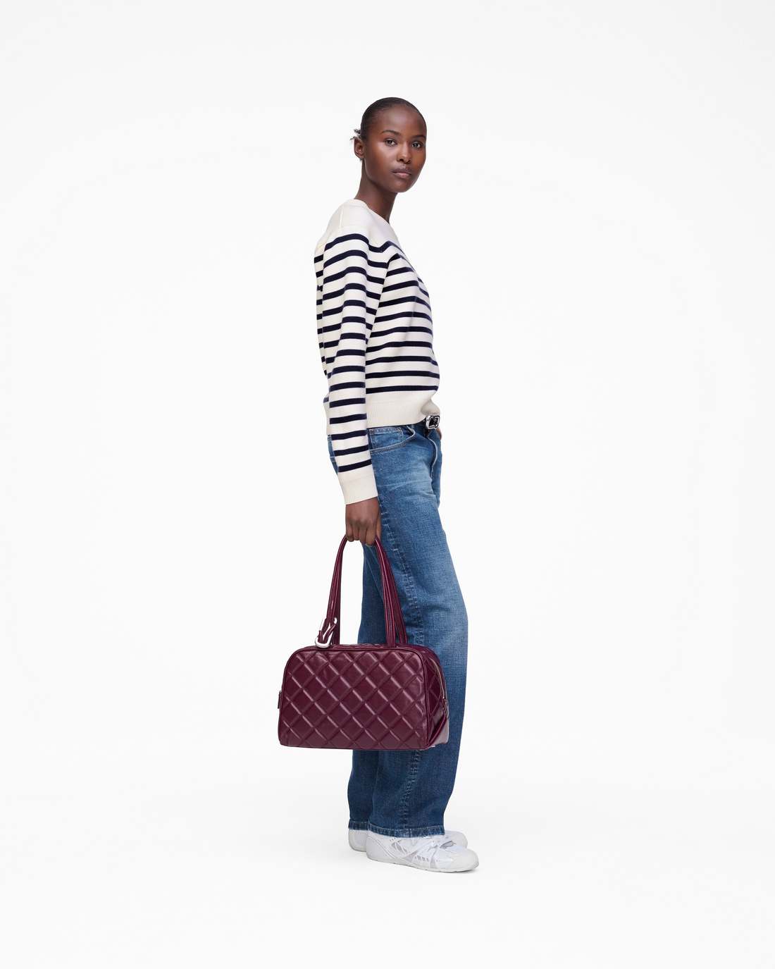 Breton Stripe Crewneck White/Navy