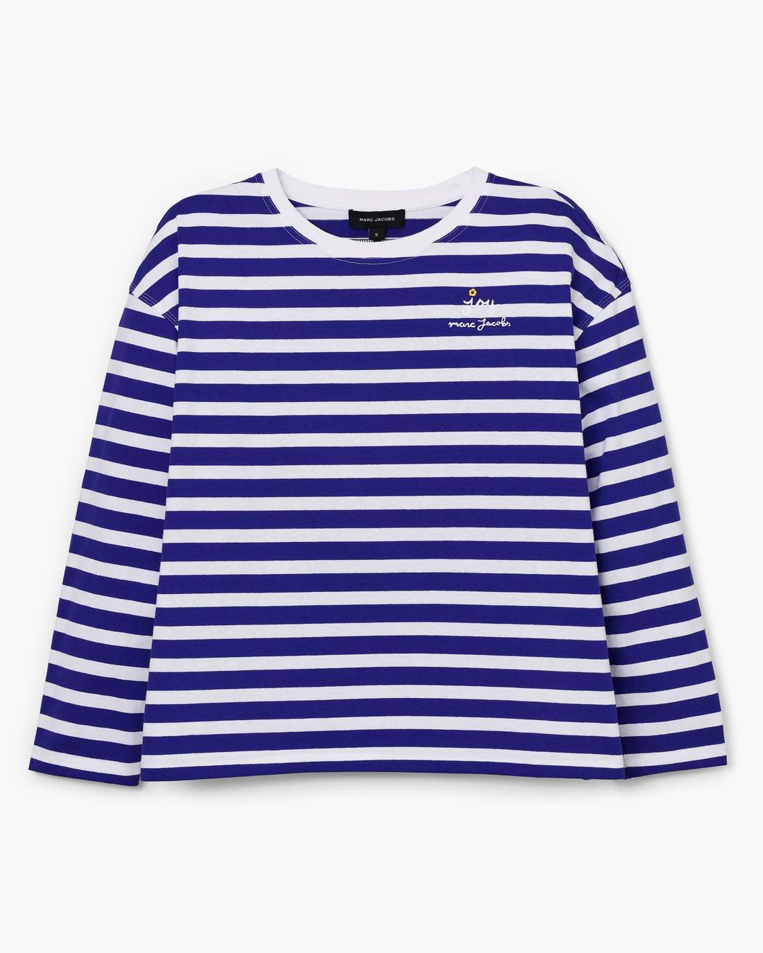 Daisy Striped Longsleeve Pansy/White