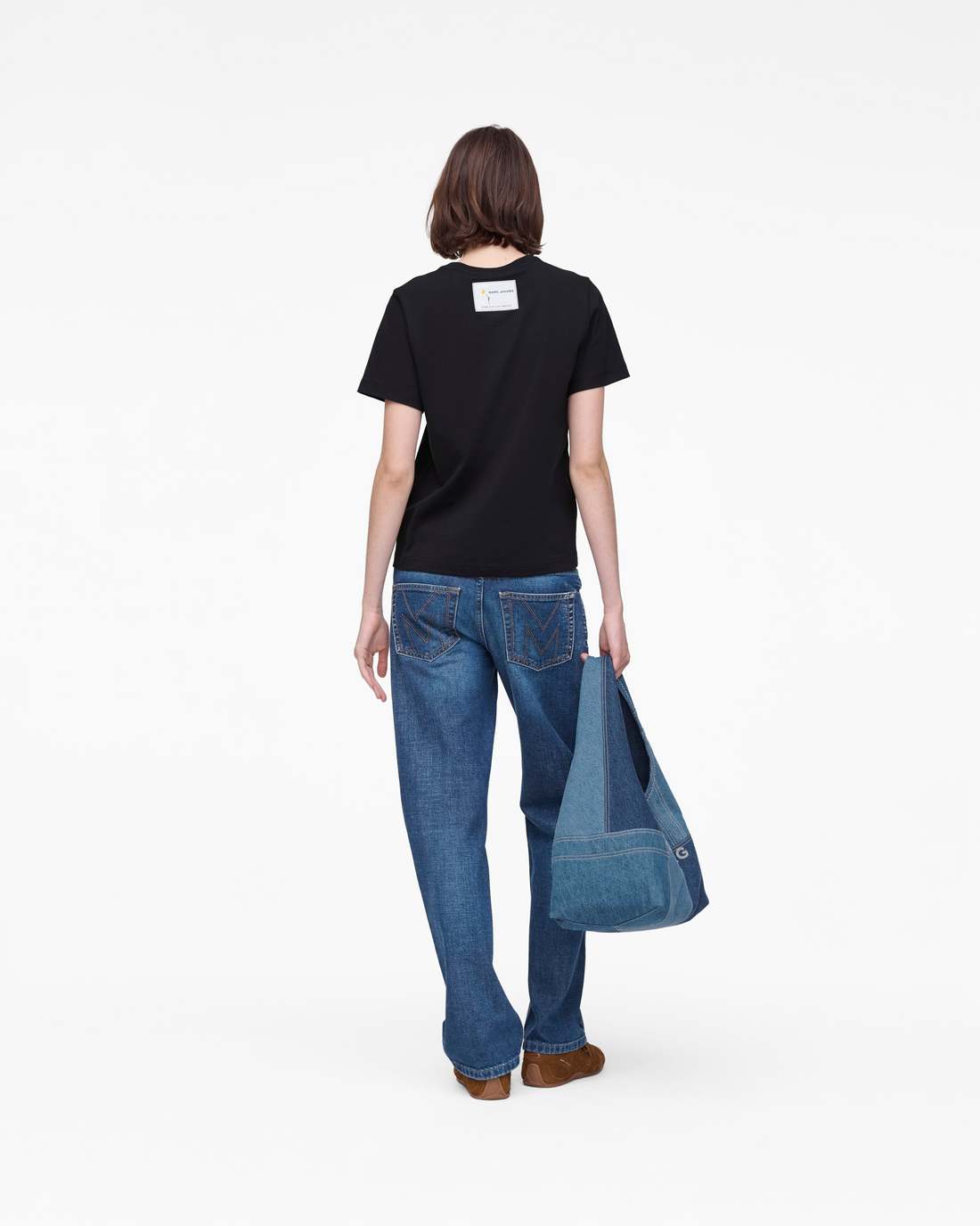 Marc Is Joy Daisy Baby Tee Black