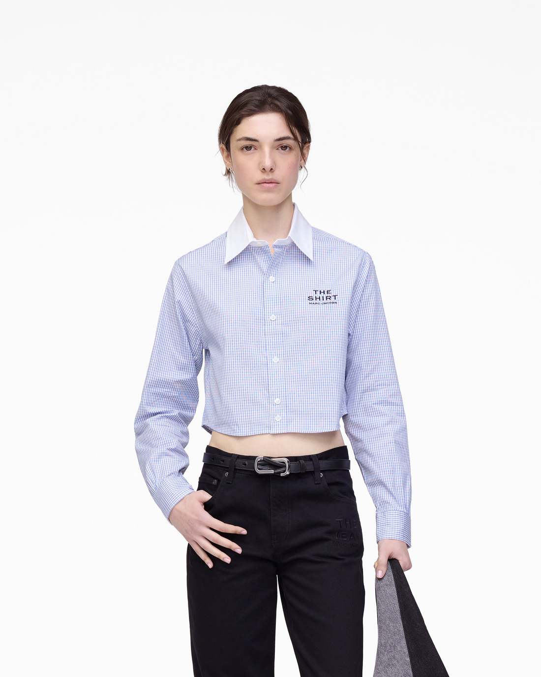 The Cropped Femme Shirt Blue Multi