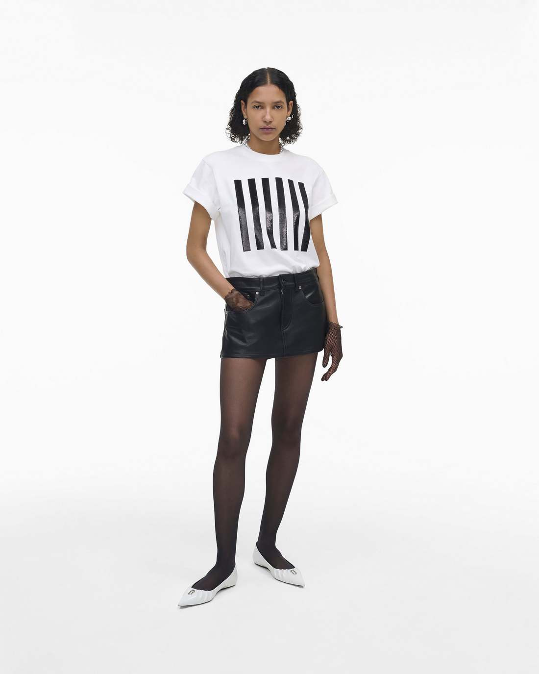 The Stripe Box Tee White