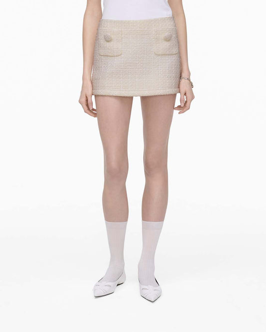 Tweed Mini Skirt Ivory