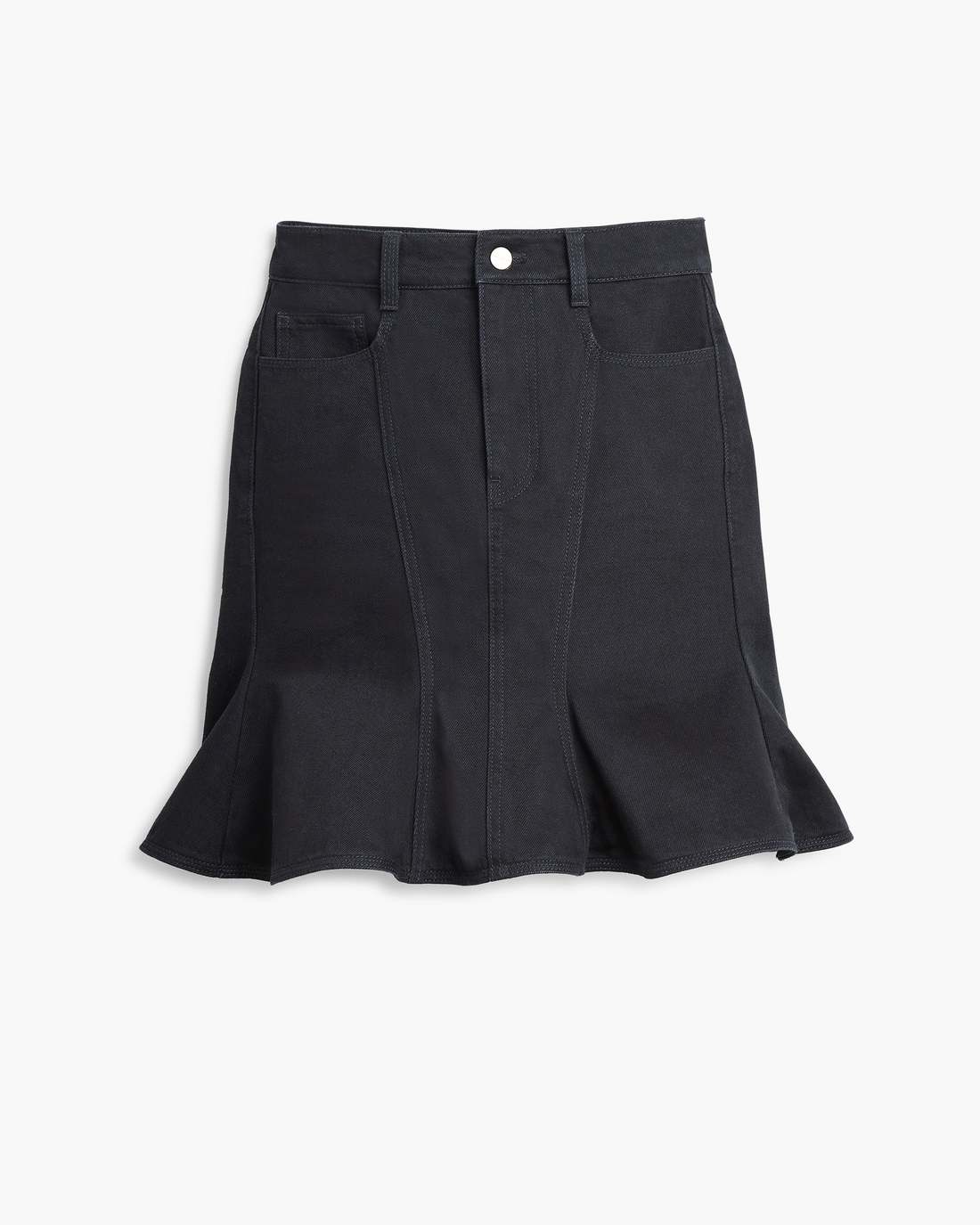 The Fluted Mini Skirt Black