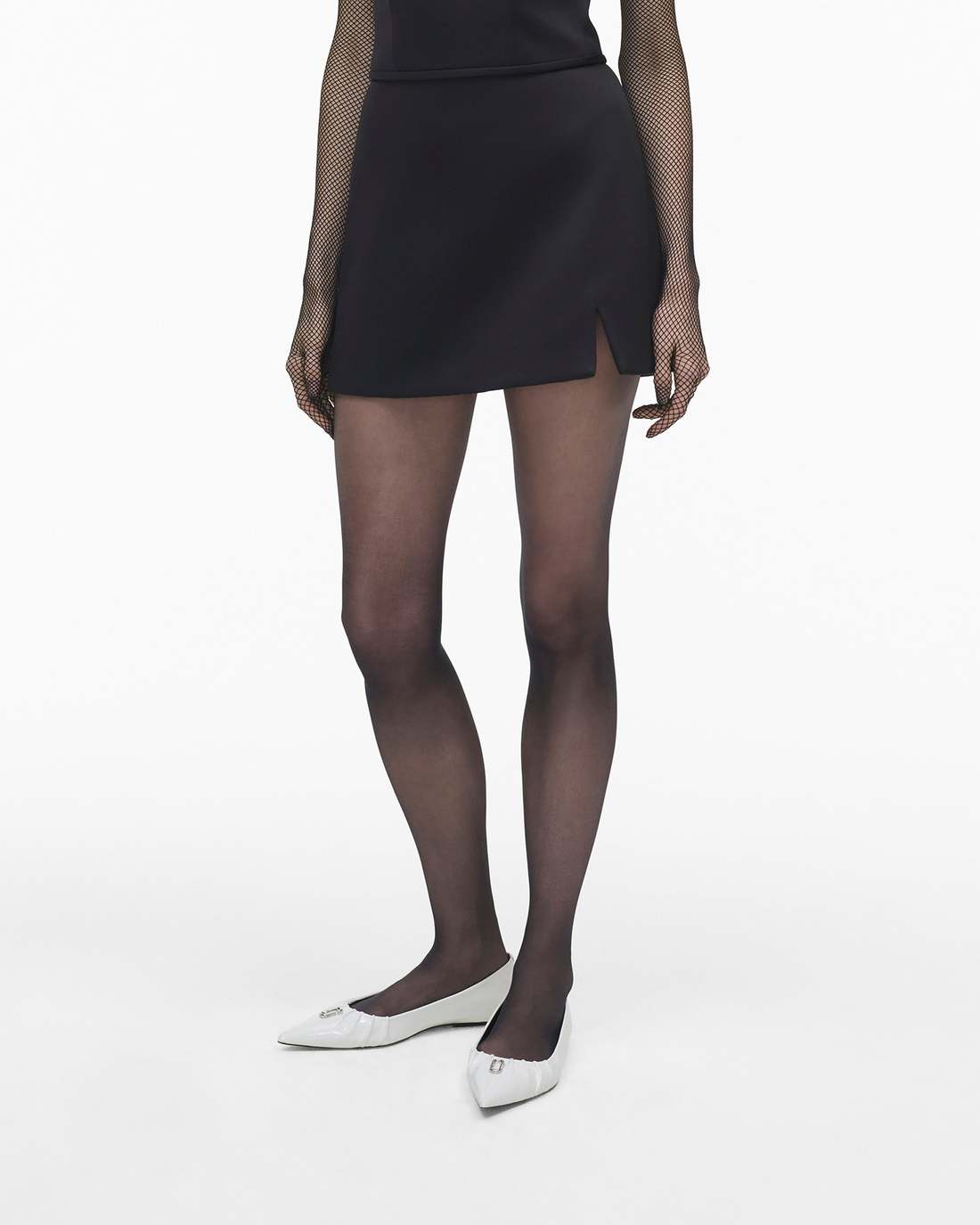 The Duchess Satin Skirt Black