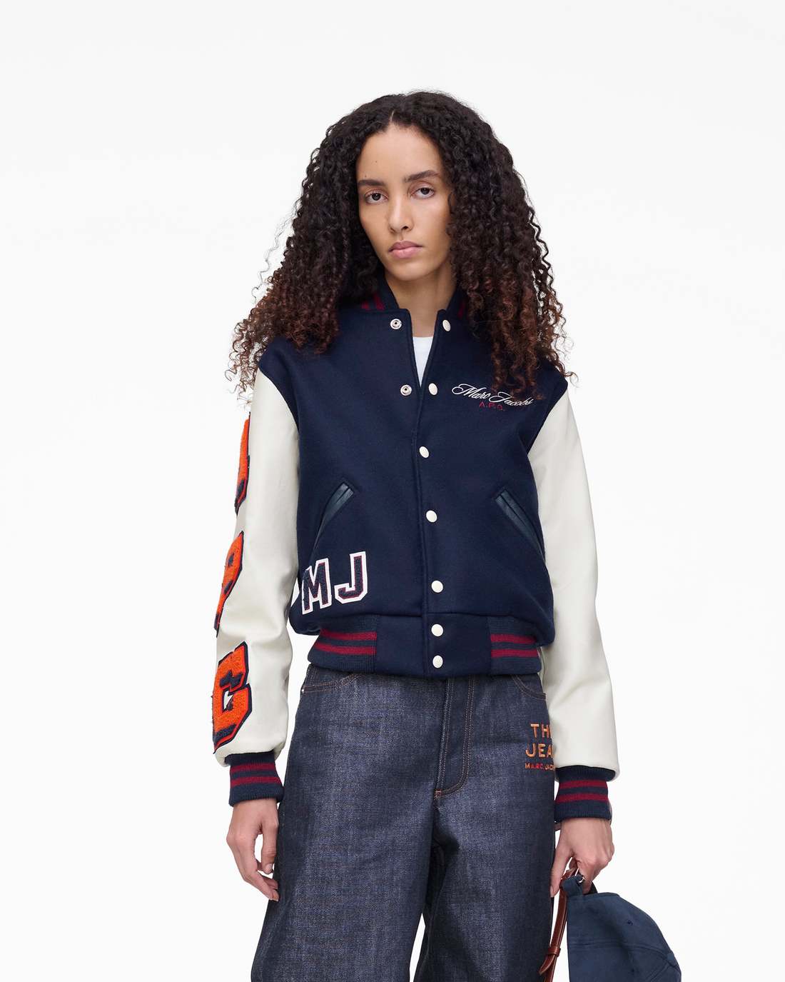 The A.P.C. X Marc Jacobs  Varsity Jacket Dark Navy/White