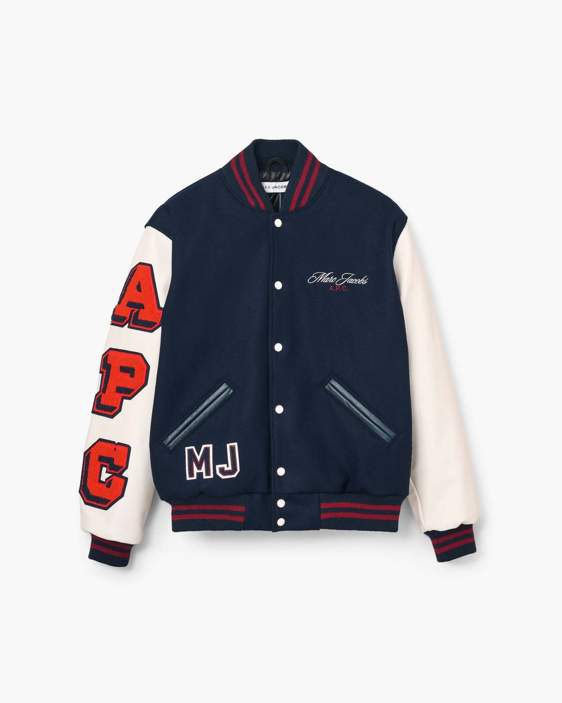 The A.P.C. X Marc Jacobs  Varsity Jacket Dark Navy/White