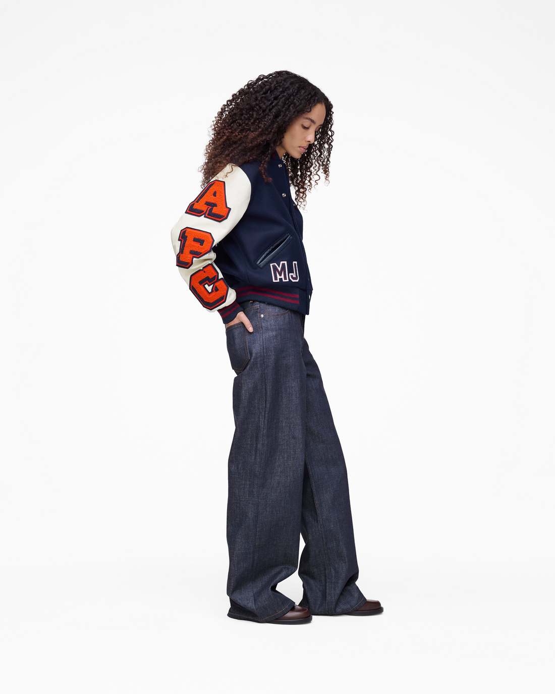 The A.P.C. X Marc Jacobs  Varsity Jacket Dark Navy/White
