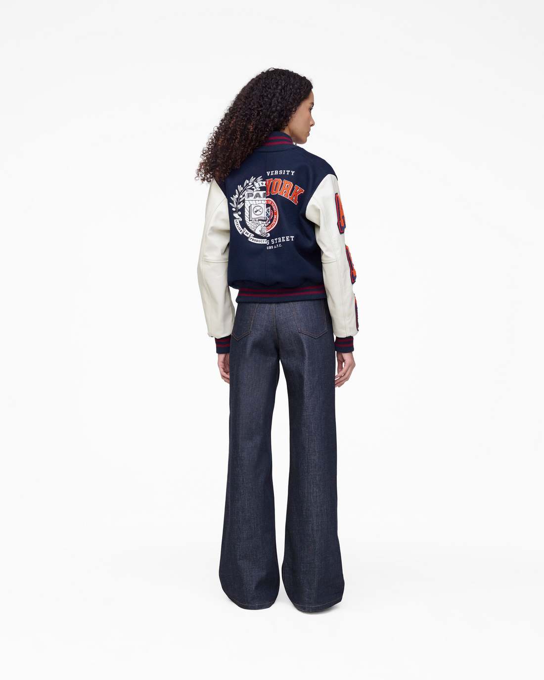 The A.P.C. X Marc Jacobs  Varsity Jacket Dark Navy/White