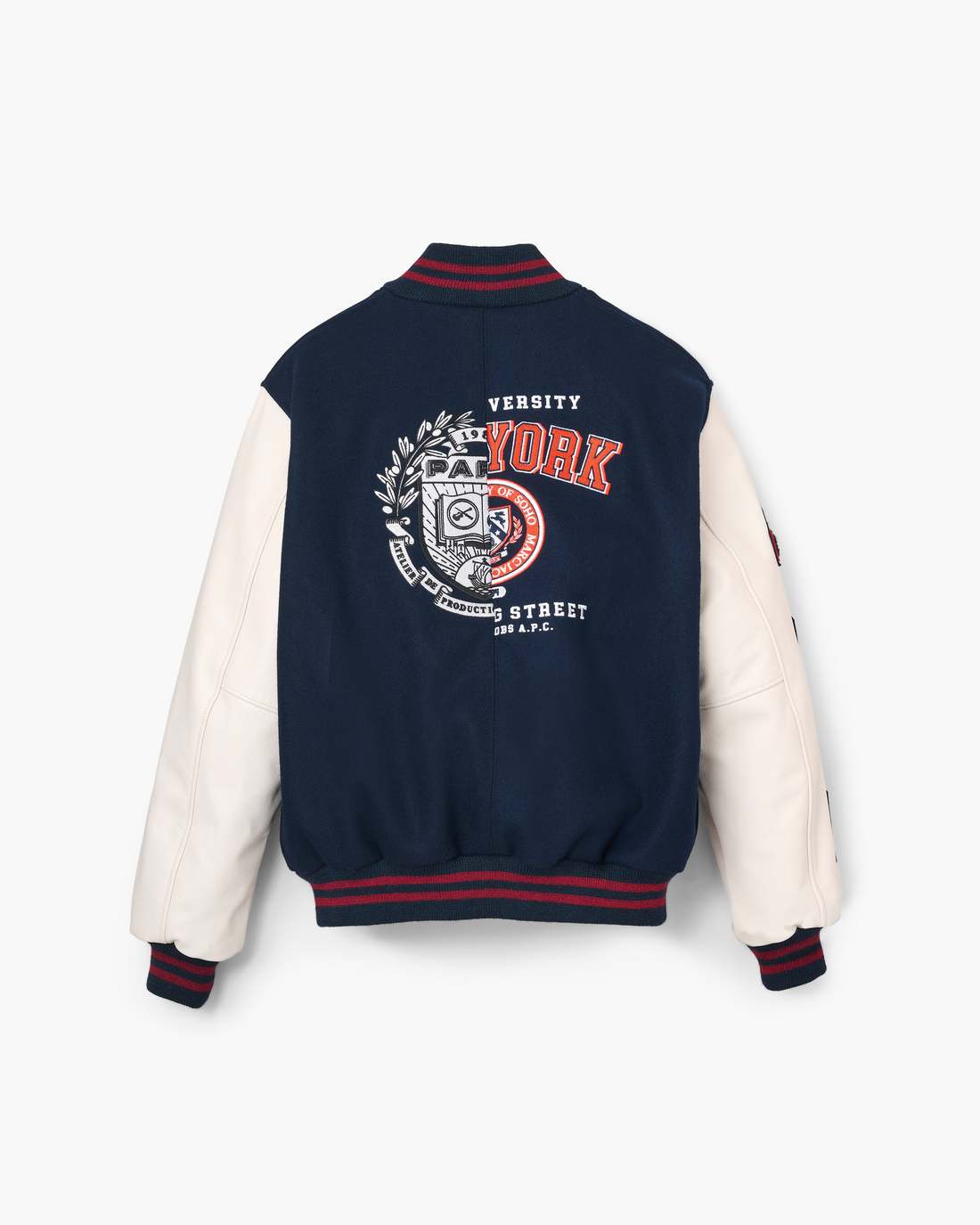 The A.P.C. X Marc Jacobs  Varsity Jacket Dark Navy/White